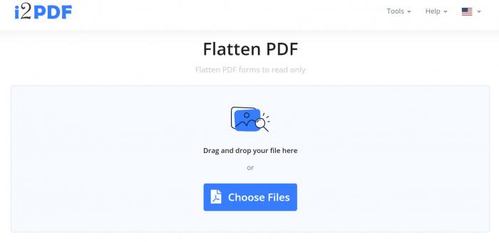  Flatten PDF online with i2pdf